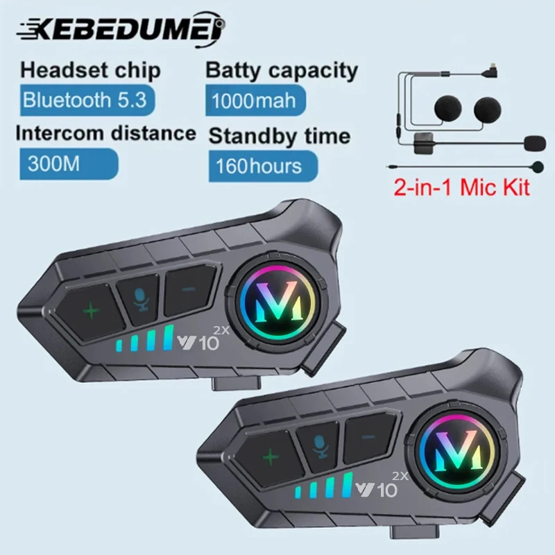 1/2x Motorcycle Intercom Helme - огляд і ціна Universal Motorcycle Helmet Intercom Headset