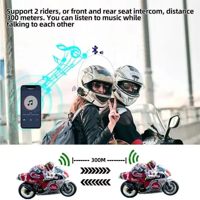 1/2x Motorcycle Intercom Helme - огляд і ціна Universal Motorcycle Helmet Intercom Headset