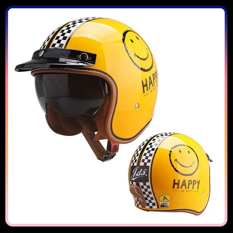 Men Women Open Face Motorcycle - огляд і ціна Vintage Open Face Retro Helmet