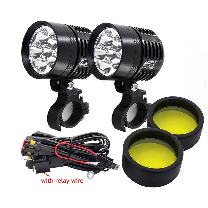 Double Colors LED Strobe Motor - огляд і ціна Universal Motorcycle Led Headlight Projector