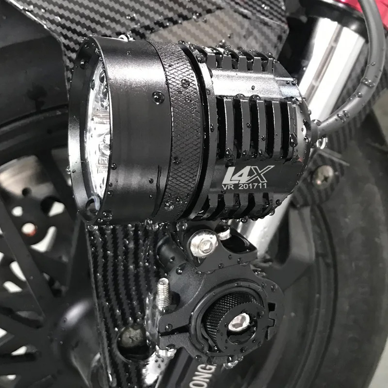 Double Colors LED Strobe Motor - огляд і ціна Universal Motorcycle Led Headlight Projector