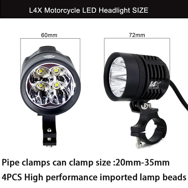Double Colors LED Strobe Motor - огляд і ціна Universal Motorcycle Led Headlight Projector