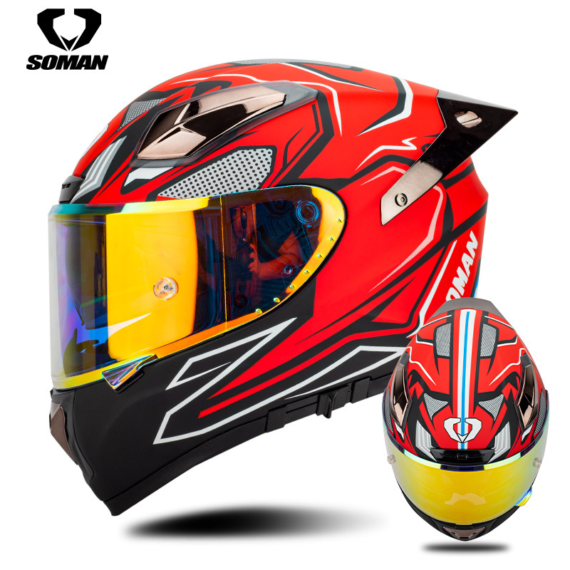 Soman Motorcycle Helmet Carbon - огляд і ціна Carbon Fiber Lightweight Motorcycle Helmet