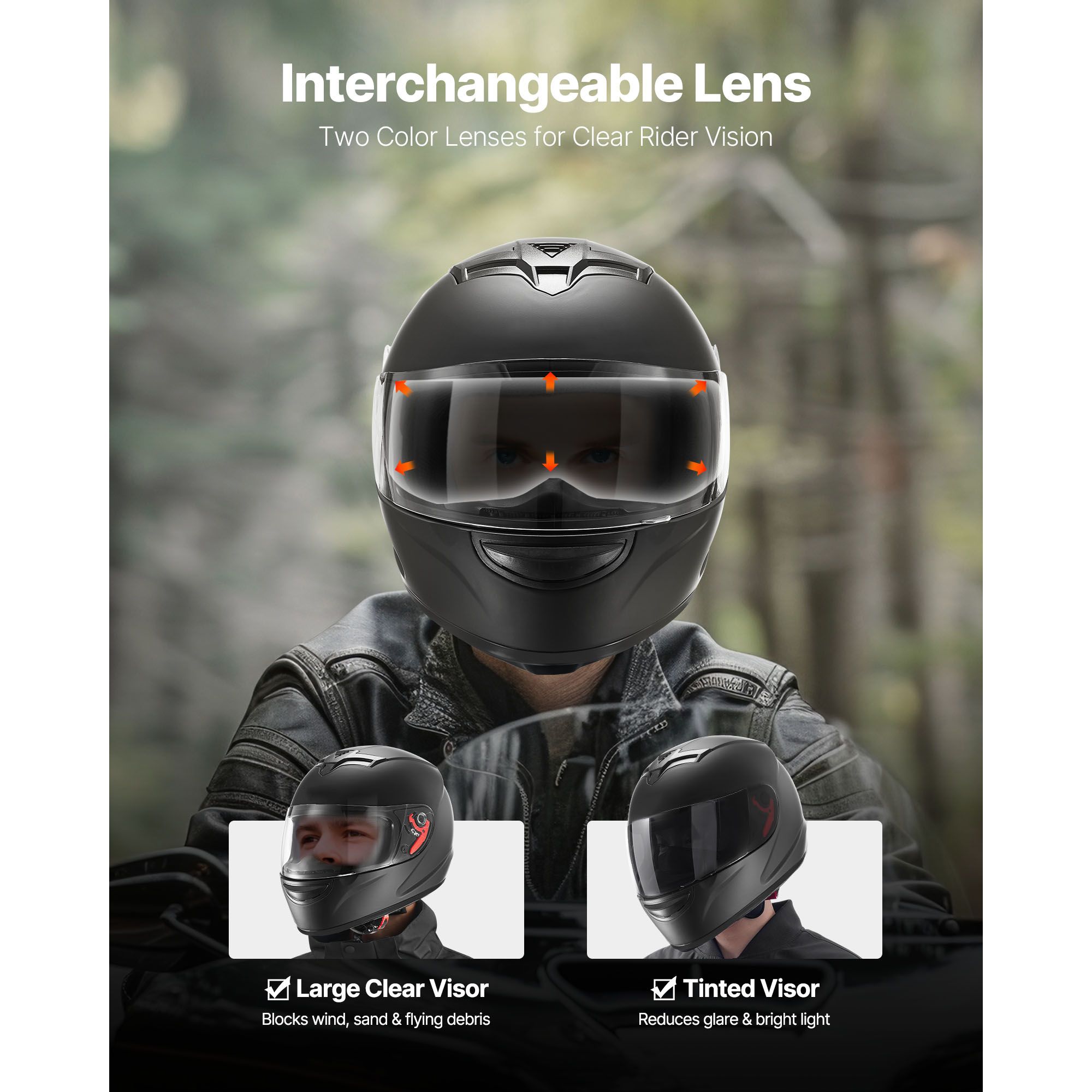 Motorcycle Helmet, Full Face,  - огляд і ціна Dual Visor Motorcycle Racing Helmet