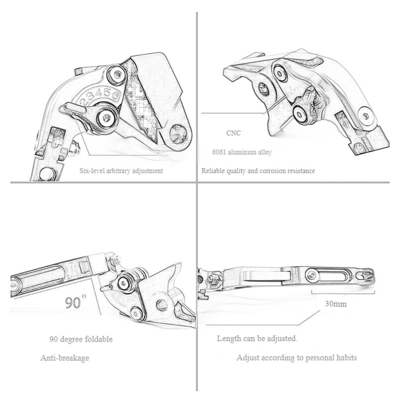FOR YAMAHA MT-09 MT09 MT mt 09 - огляд і ціна Cnc Aluminum Adjustable Brake Clutch Levers