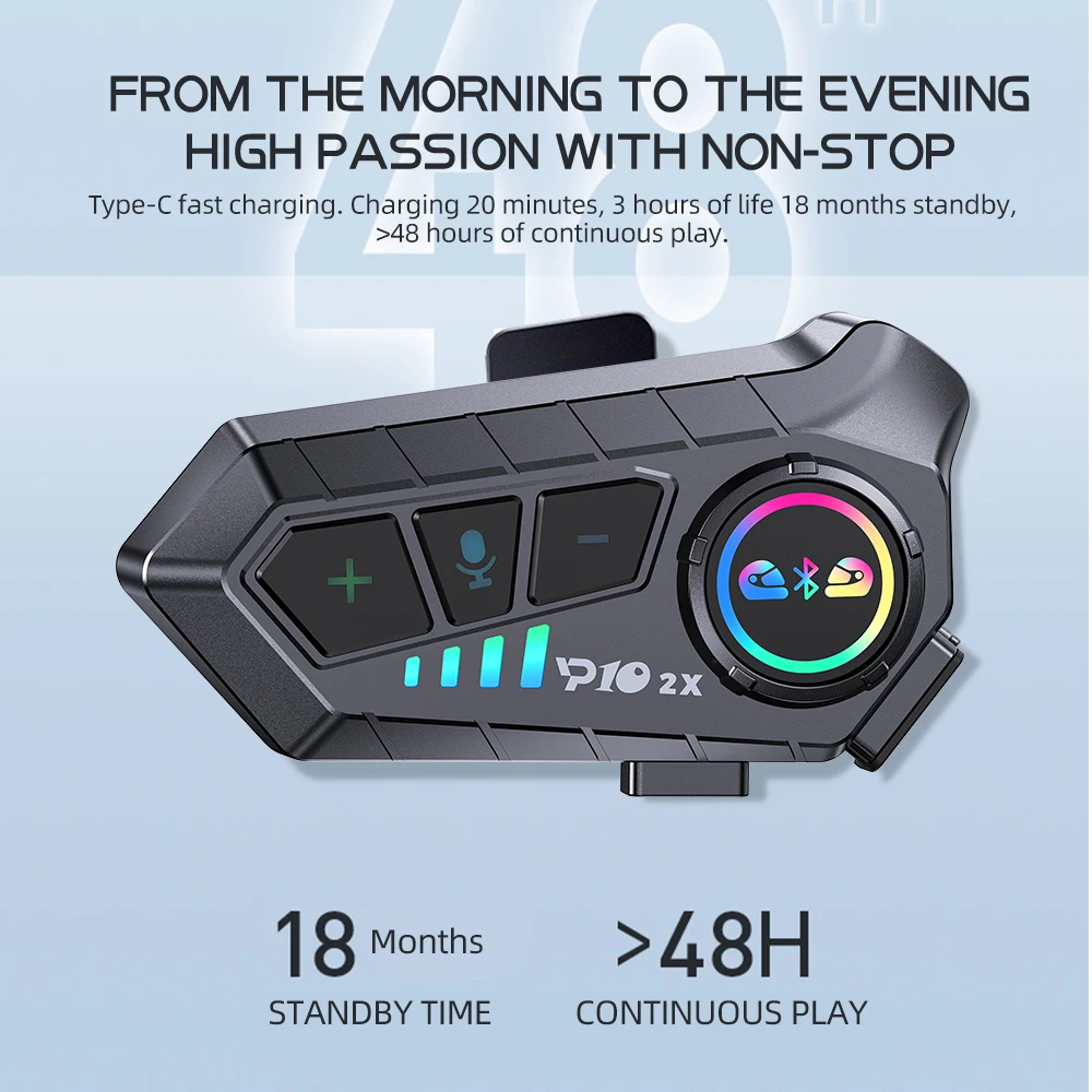 Kebidumei YP10 2X Wireless Blu - огляд і ціна Universal Motorcycle Helmet Intercom Headset