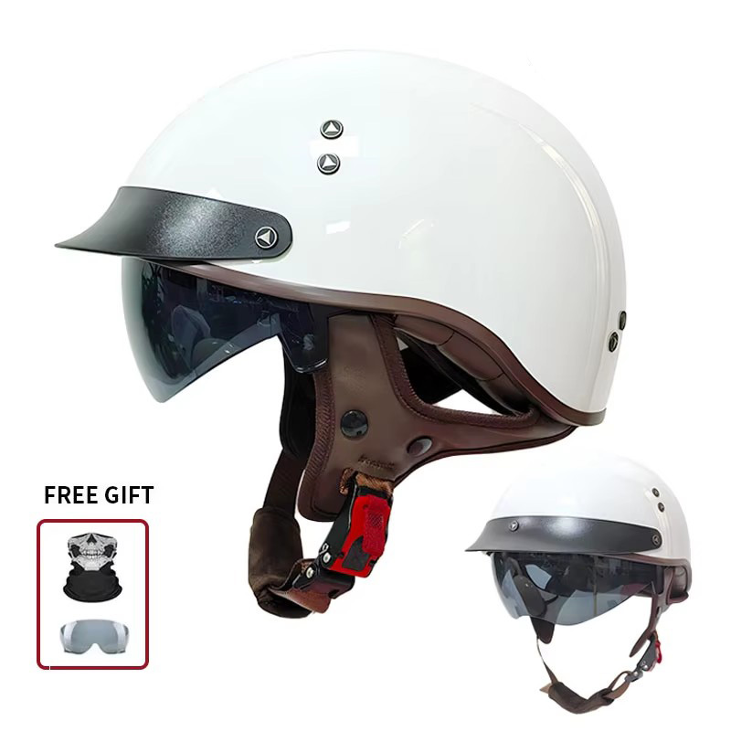 Vintage Half Open Face Motorcy - огляд і ціна Vintage Open Face Retro Helmet