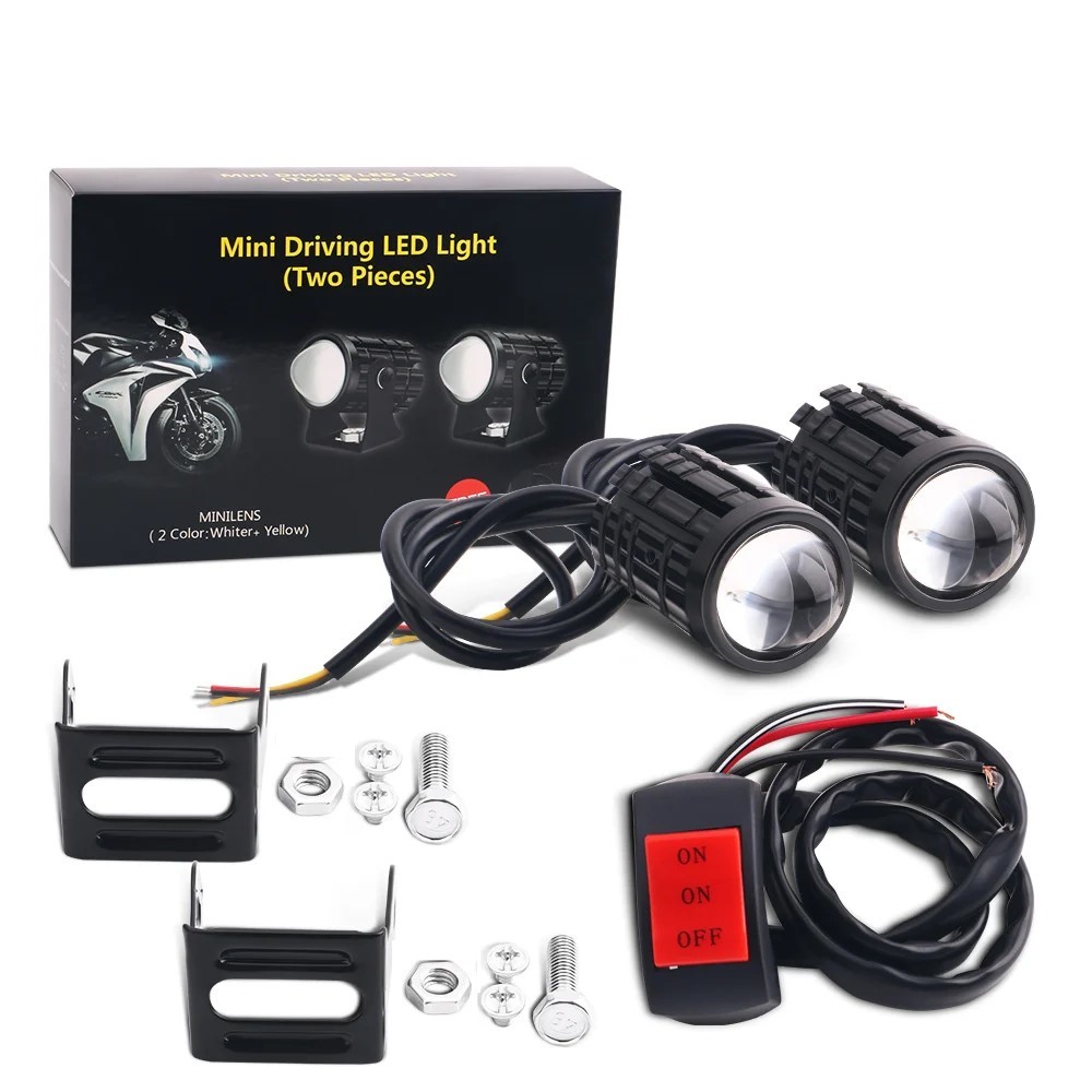 1/2PCS Universal Motorcycle LE - огляд і ціна Universal Motorcycle Led Headlight Projector