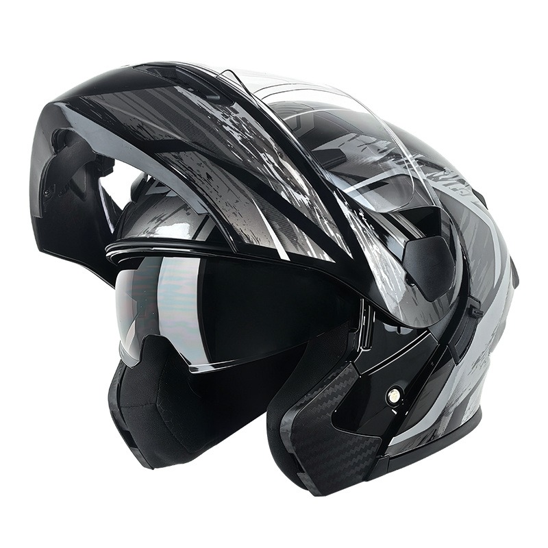 Dual Visor Modular Flip Up Mot - огляд і ціна Modular Flip Up Motorcycle Helmet Dot Approved