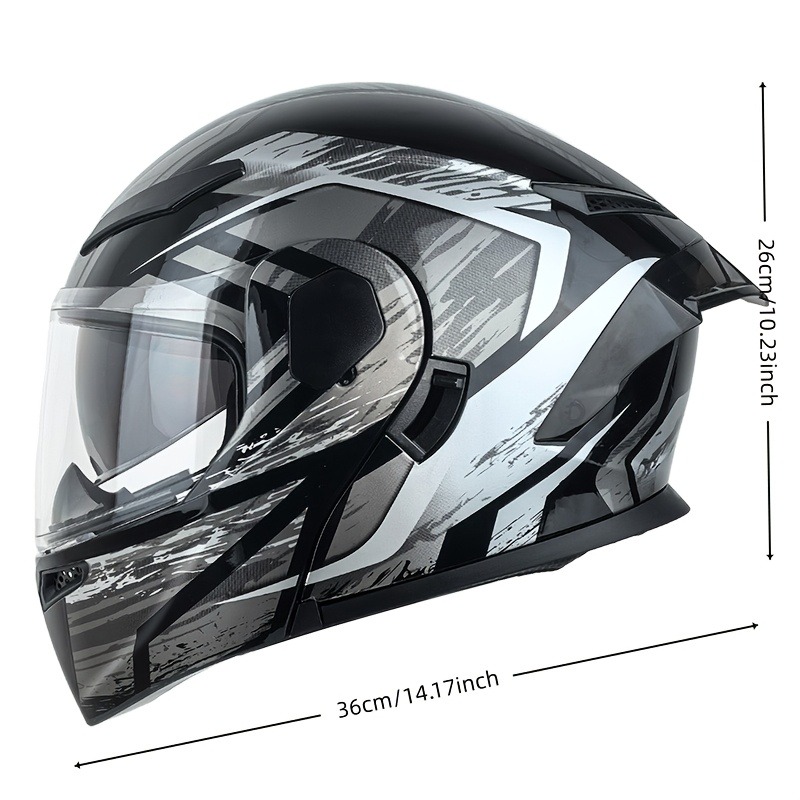 Dual Visor Modular Flip Up Mot - огляд і ціна Modular Flip Up Motorcycle Helmet Dot Approved
