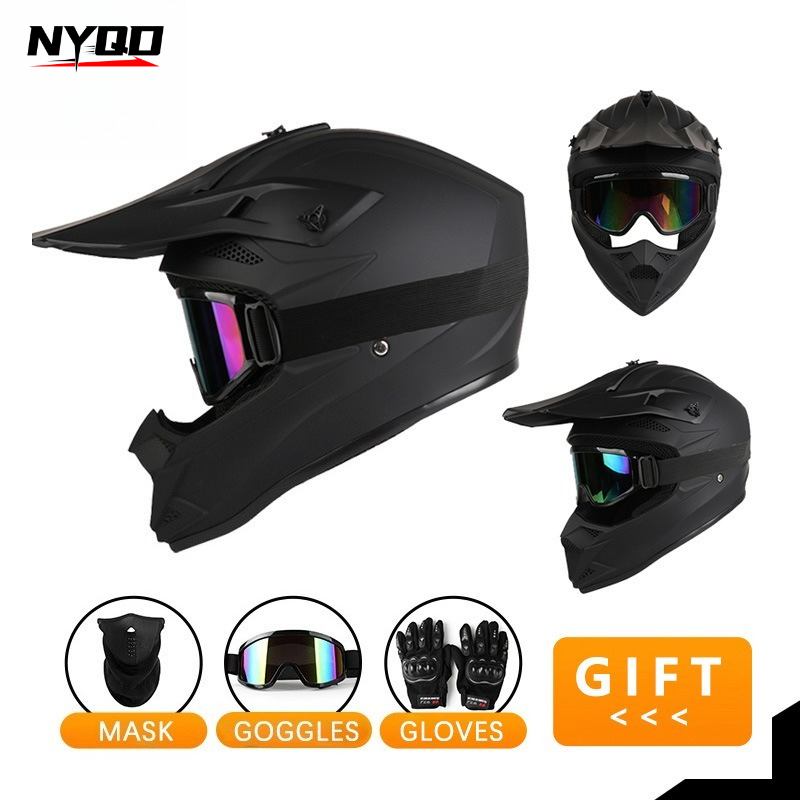 4 Seasons Breathable Full Face - огляд і ціна Off Road Motocross Helmet Goggles Set
