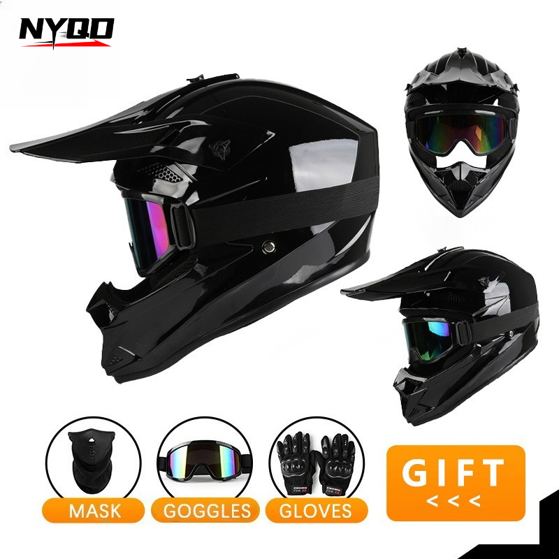 4 Seasons Breathable Full Face - огляд і ціна Off Road Motocross Helmet Goggles Set