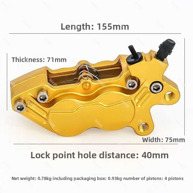 Motorcycle CNC Four-Piston Bra - огляд і ціна Scooter Parts