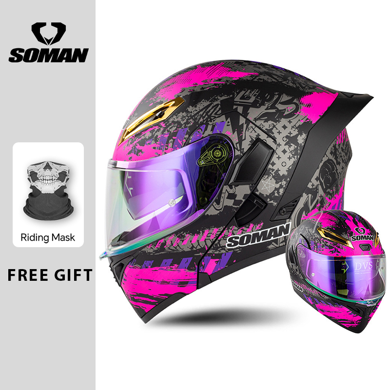 Unisex DOT Approved Dual Visor - огляд і ціна Modular Flip Up Motorcycle Helmet Dot Approved