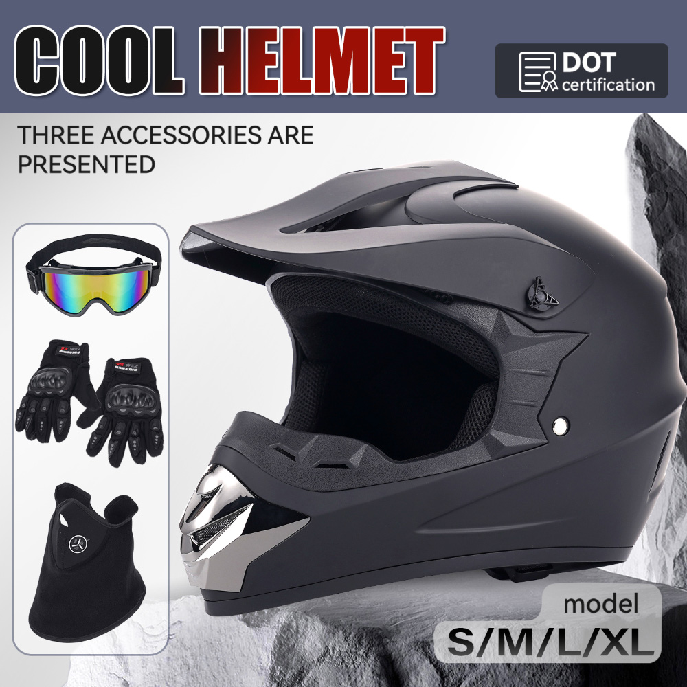 Off‑Road Motorcycle Helmet Fou - огляд і ціна Off Road Motocross Helmet Goggles Set