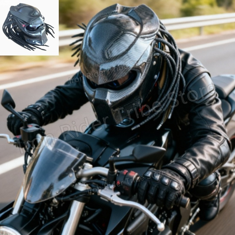 HOT Racing Predator Carbon Fib - огляд і ціна Custom Predator Motorcycle Helmet