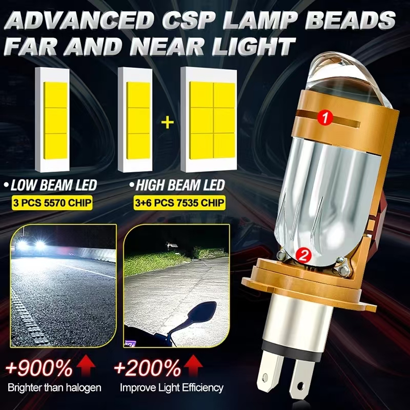 CAMOTO Bi LED Lens Projector H - огляд і ціна Universal Motorcycle Led Headlight Projector