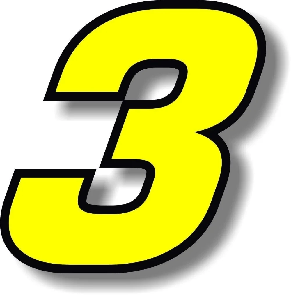 Numbers 0123456789 Yellow with - огляд і ціна Motorcycle Helmets