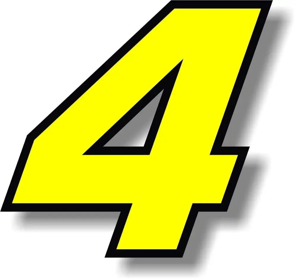 Numbers 0123456789 Yellow with - огляд і ціна Motorcycle Helmets