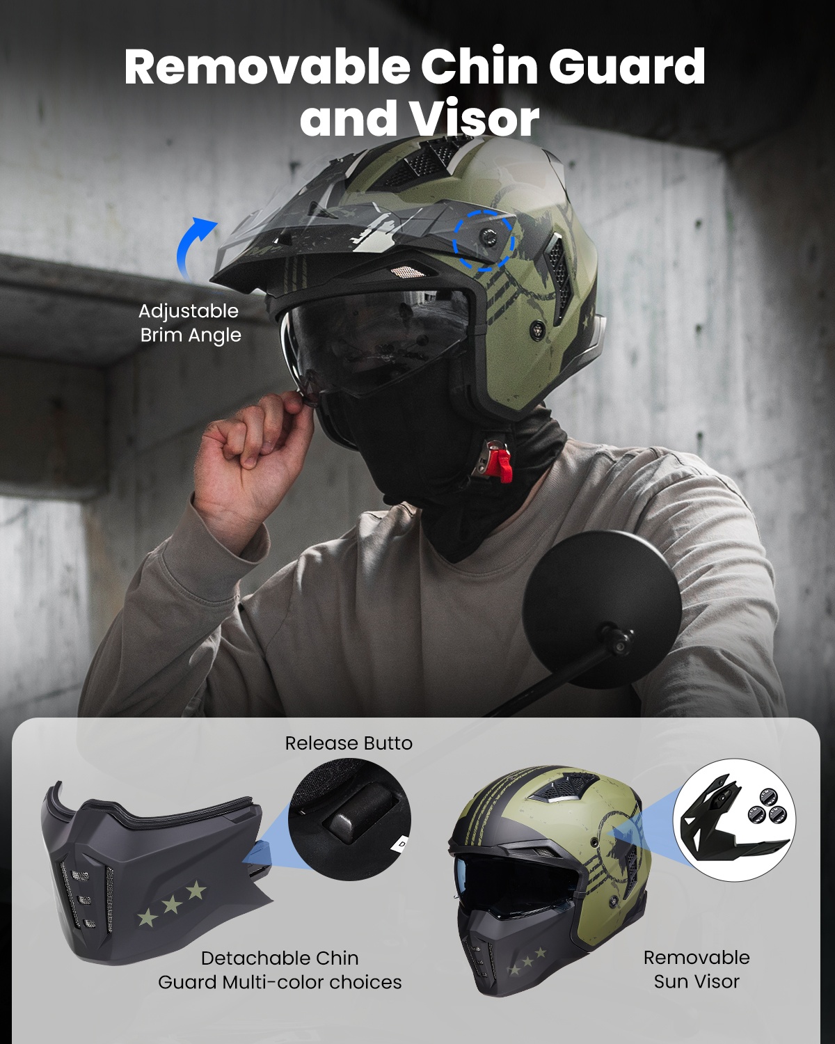 Open Face Motorcycle 3/4 Half  - огляд і ціна Vintage Open Face Retro Helmet