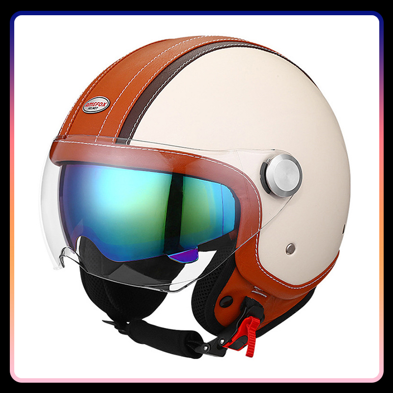 DOT Approved Daul Lens Open Fa - огляд і ціна Vintage Open Face Retro Helmet