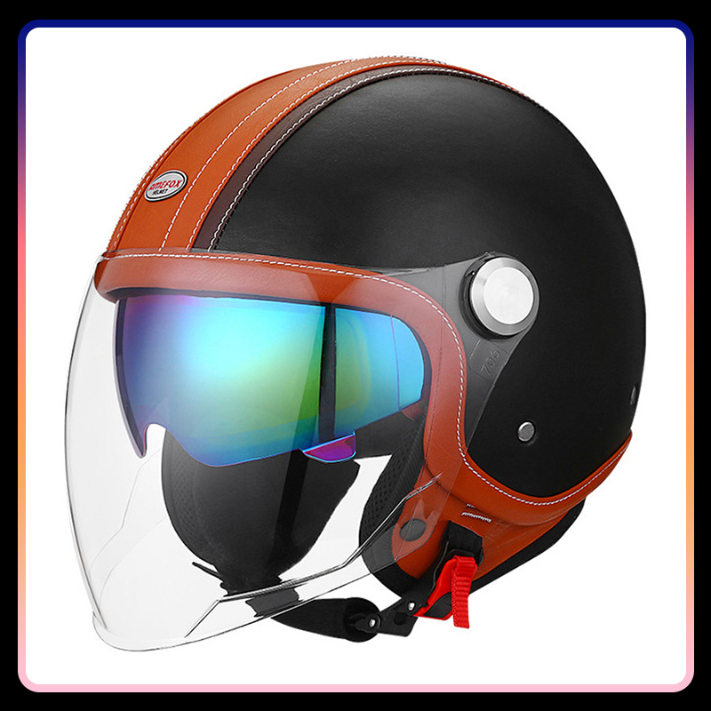 DOT Approved Daul Lens Open Fa - огляд і ціна Vintage Open Face Retro Helmet