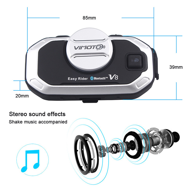 Vimoto V8 Motorcycle Helmet He - огляд і ціна Full Face Motorcycle Helmet With Bluetooth