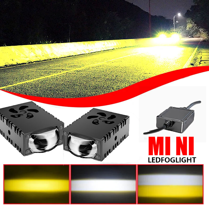 1PCS/2PCS Mini LED Driving Lig - огляд і ціна Universal Motorcycle Led Headlight Projector