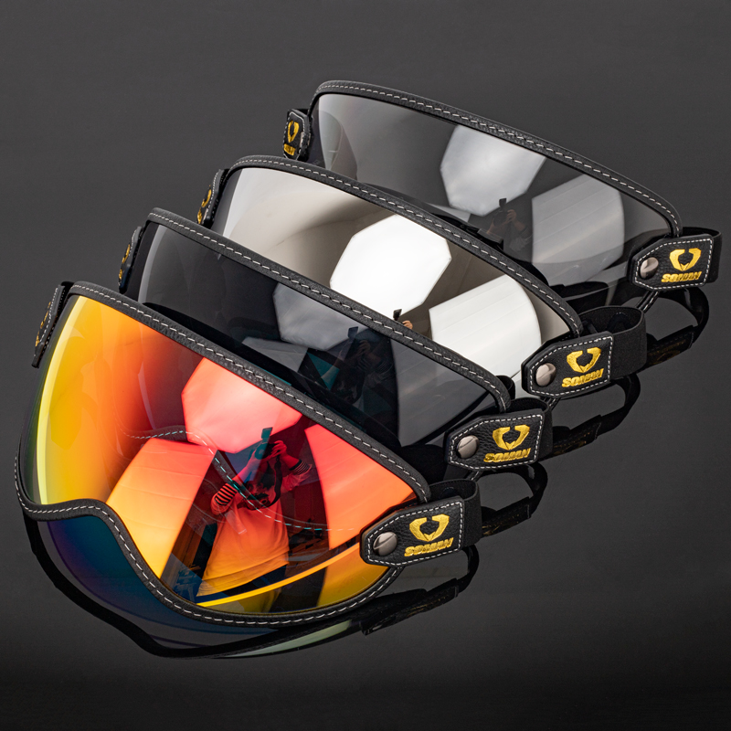SOMAN Vintage Motorcycle Goggl - огляд і ціна Vintage Open Face Retro Helmet