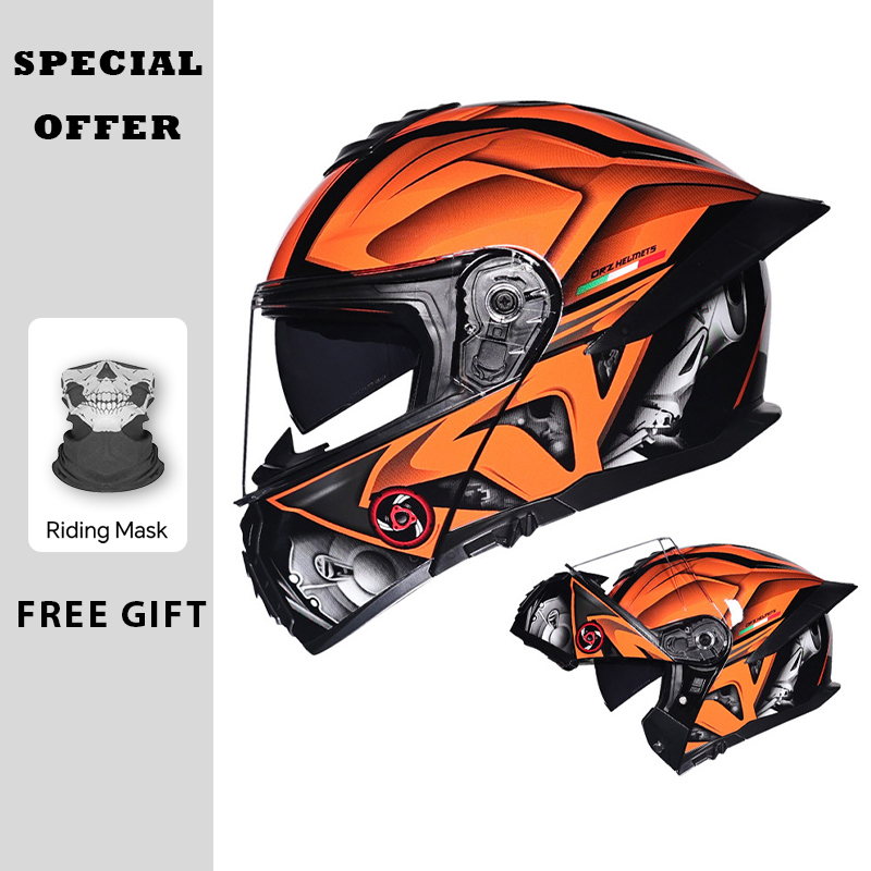 Motorcycle Flip Up Helmet Doub - огляд і ціна Dual Visor Motorcycle Racing Helmet