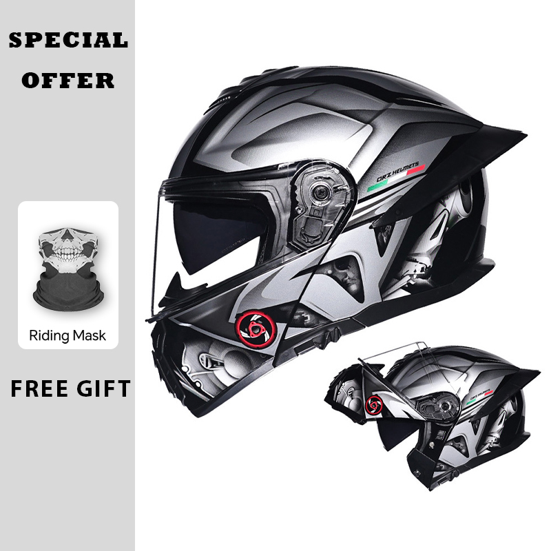 Motorcycle Flip Up Helmet Doub - огляд і ціна Dual Visor Motorcycle Racing Helmet