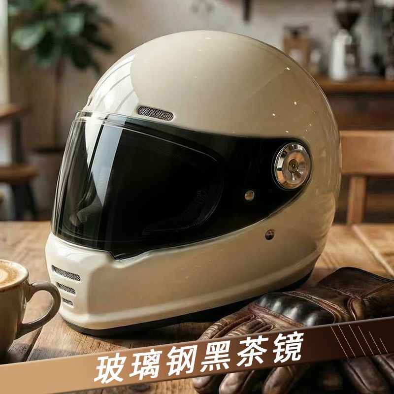 Carbon Fiber Retro Helmet Moto - огляд і ціна Carbon Fiber Lightweight Motorcycle Helmet