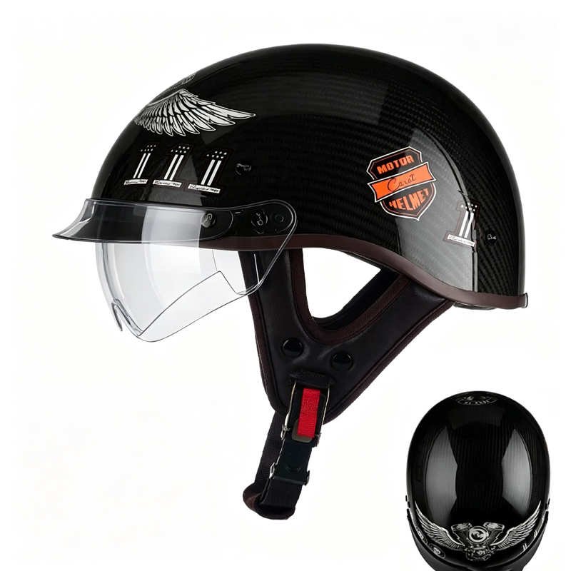 Carbon Fiber Motorcycle Half H - огляд і ціна Carbon Fiber Lightweight Motorcycle Helmet