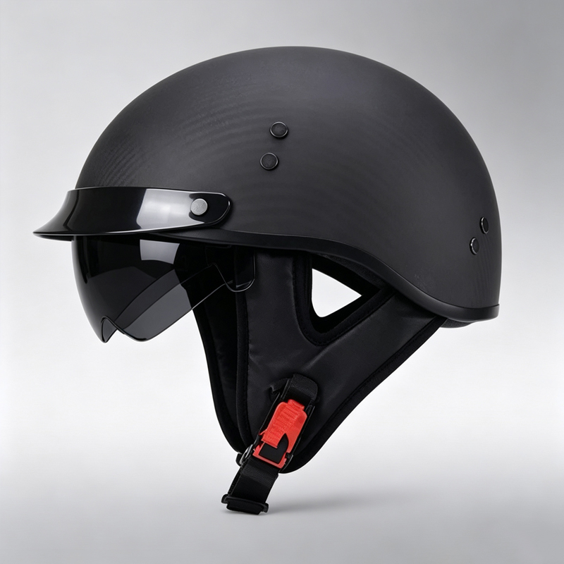 Carbon Fiber Motorcycle Half H - огляд і ціна Carbon Fiber Lightweight Motorcycle Helmet