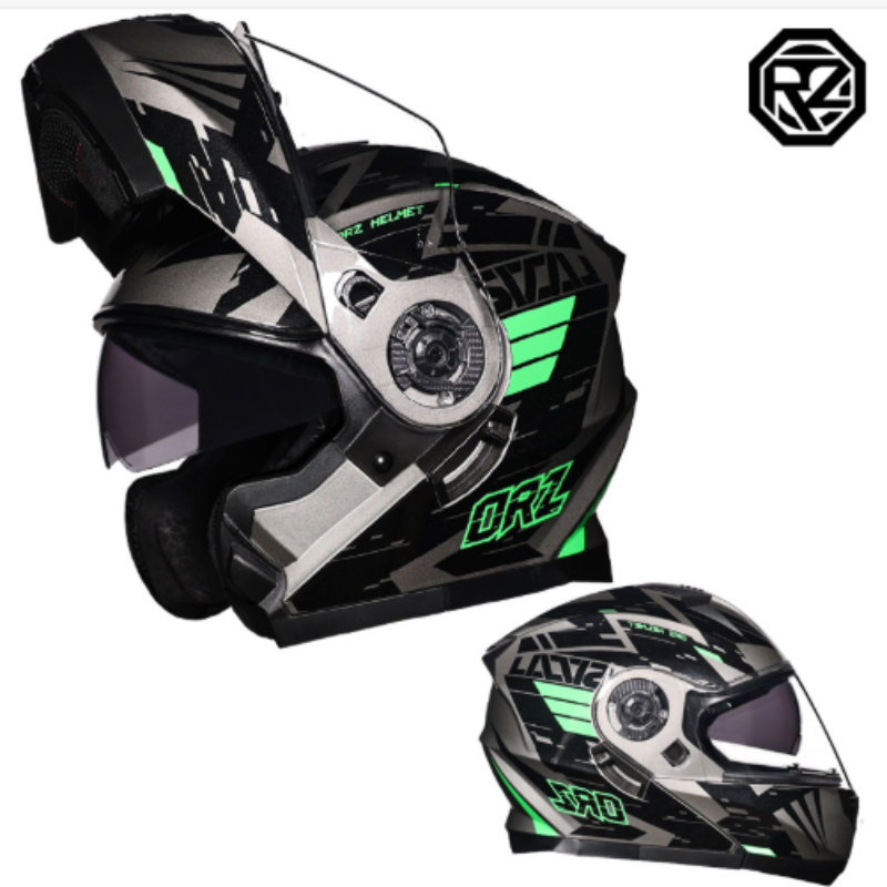Orz Full Face Dual Visor Motor - огляд і ціна Modular Flip Up Motorcycle Helmet Dot Approved