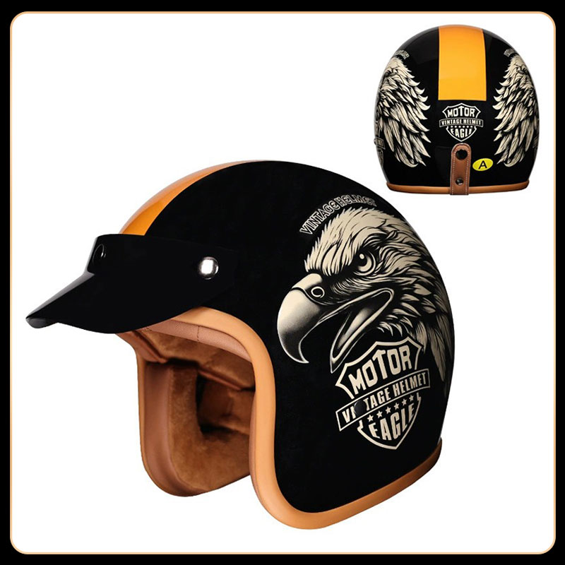 Retro Vintage 3/4 Open Face He - огляд і ціна Vintage Open Face Retro Helmet