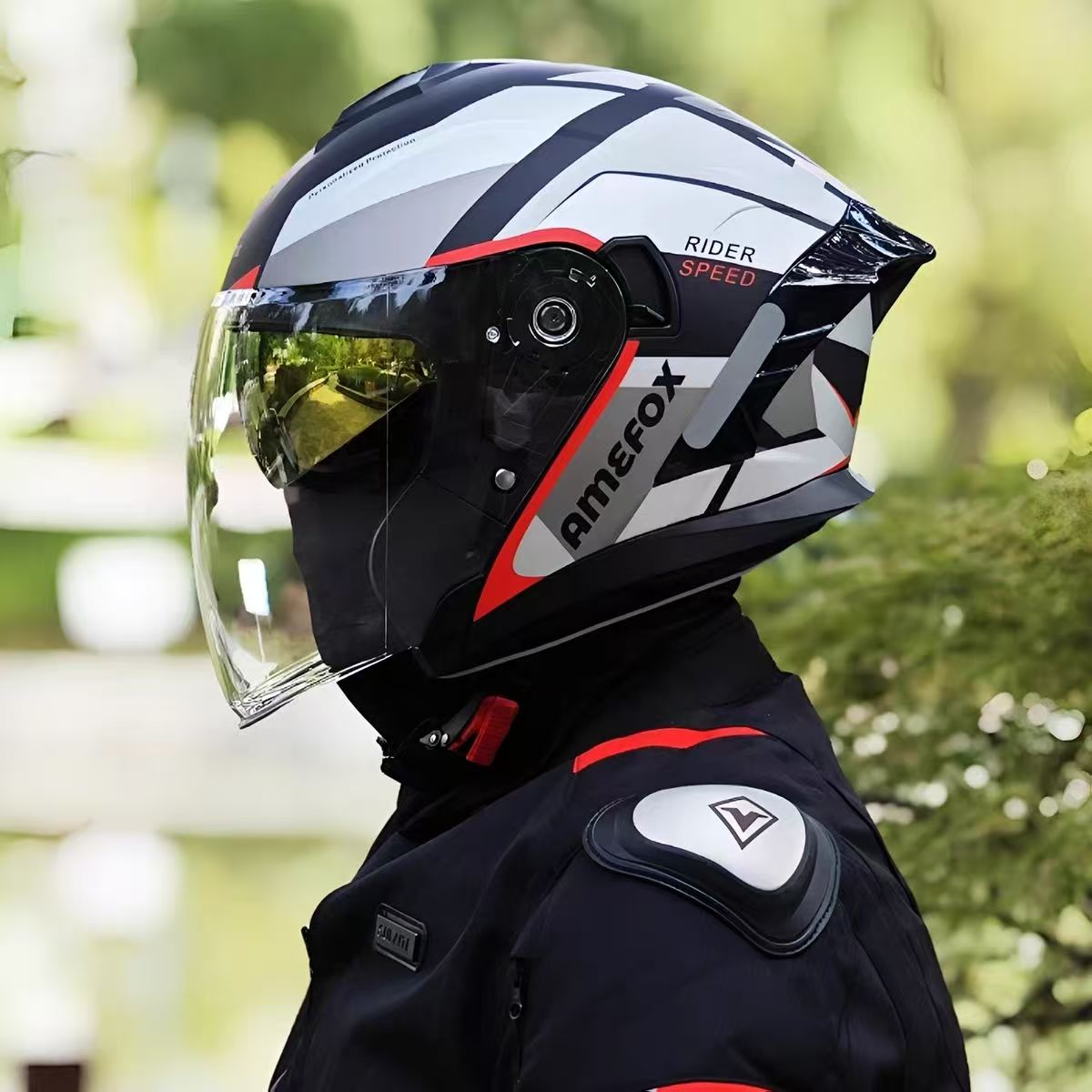 Double Visor Open Face Helmet  - огляд і ціна Motorcycle Helmet Inner Sun Visor Lens
