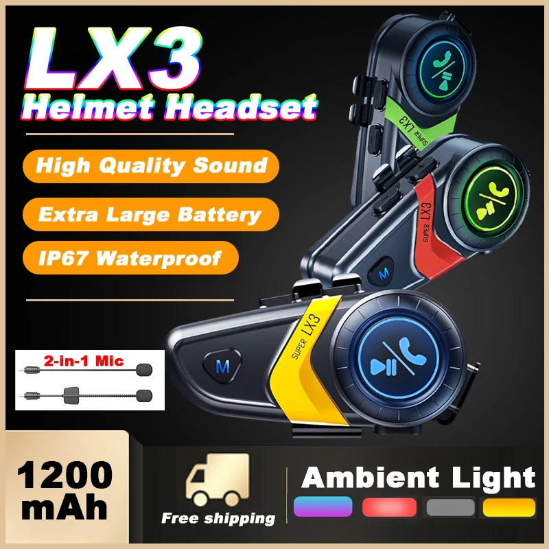 LX3 Motorcycle Helmet Headset  - огляд і ціна Full Face Motorcycle Helmet With Bluetooth